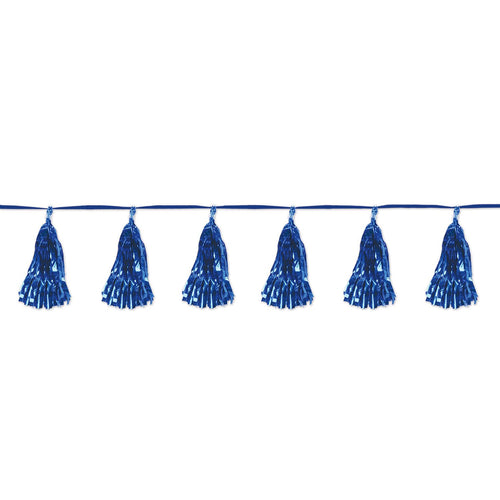 Beistle Blue Metallic Tassel Garland - General Occasion | Party Supply