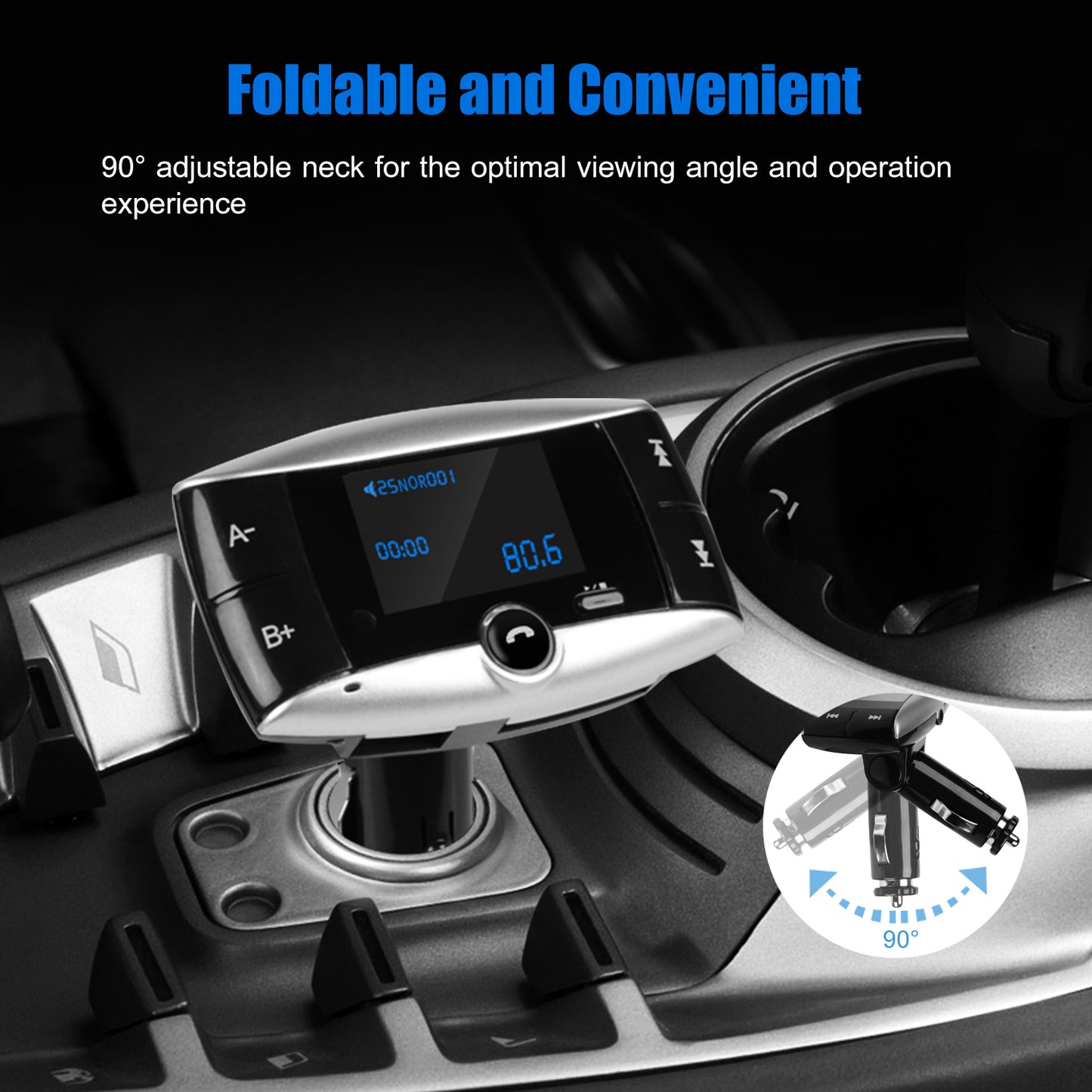 Car Wireless FM Transmitter USB Charger Hands-free Call MP3 Player SD Card