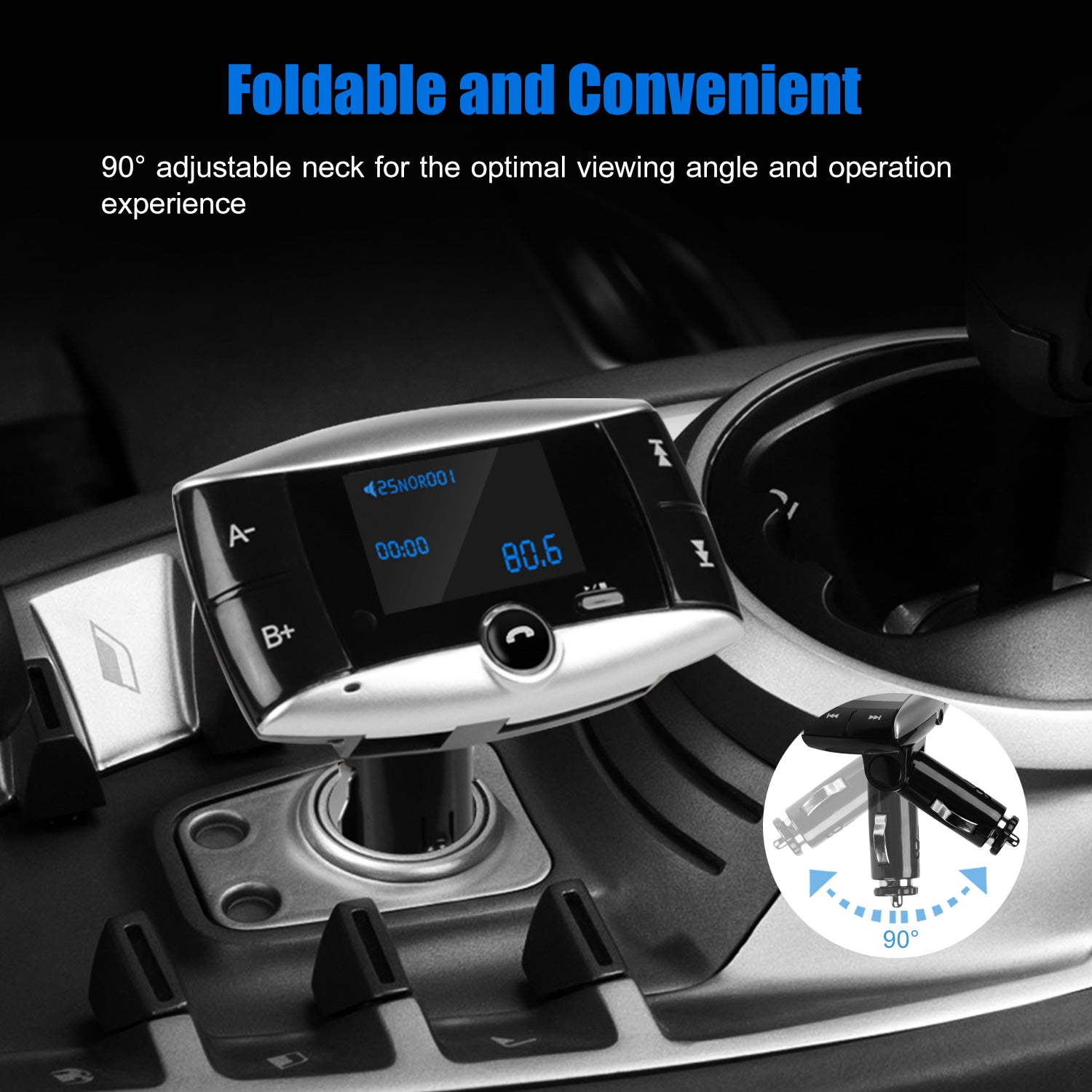 Car Wireless FM Transmitter USB Charger Hands-free Call MP3 Player SD Card
