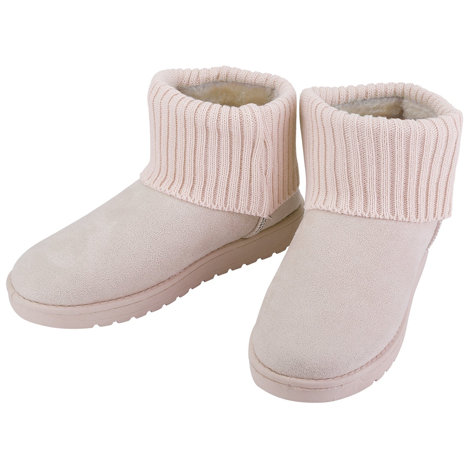 Women Lady Snow Boots Suede Mid-Calf Boot Shoe Short Plush Warm Lining Shoes w/