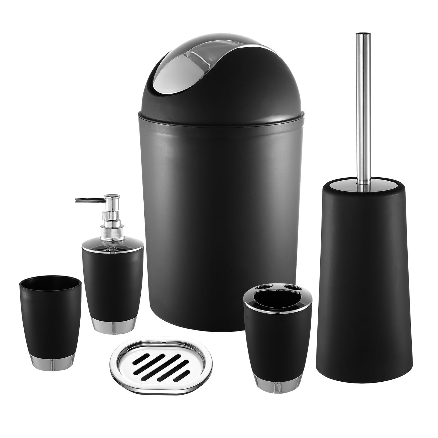 Bathroom Accessories Set 6 Pcs Bathroom Set Ensemble Complete Soap Dispense 3214