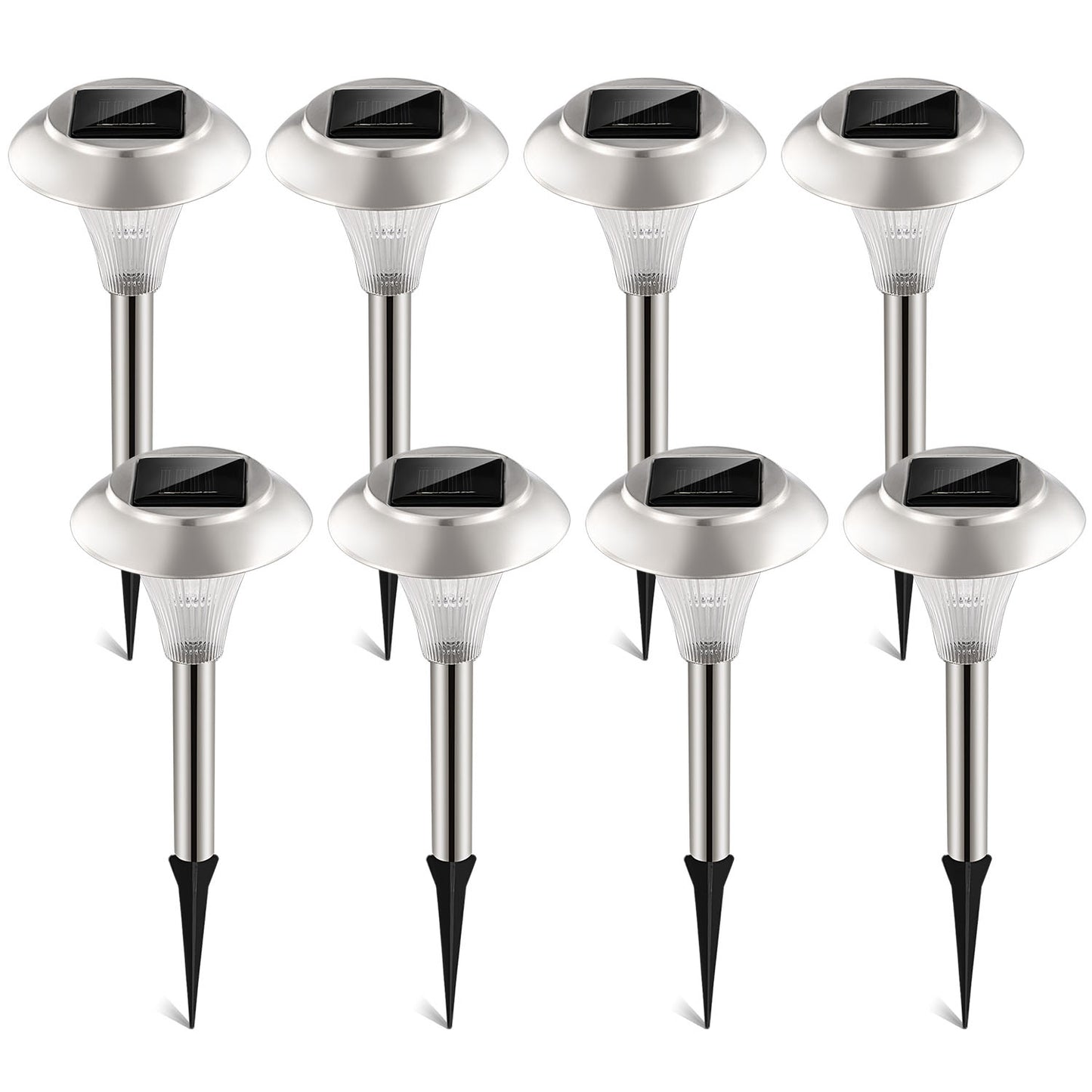 8Pcs Solar Garden Lights Outdoor IP44 Waterproof Solar Pathway Lights Color