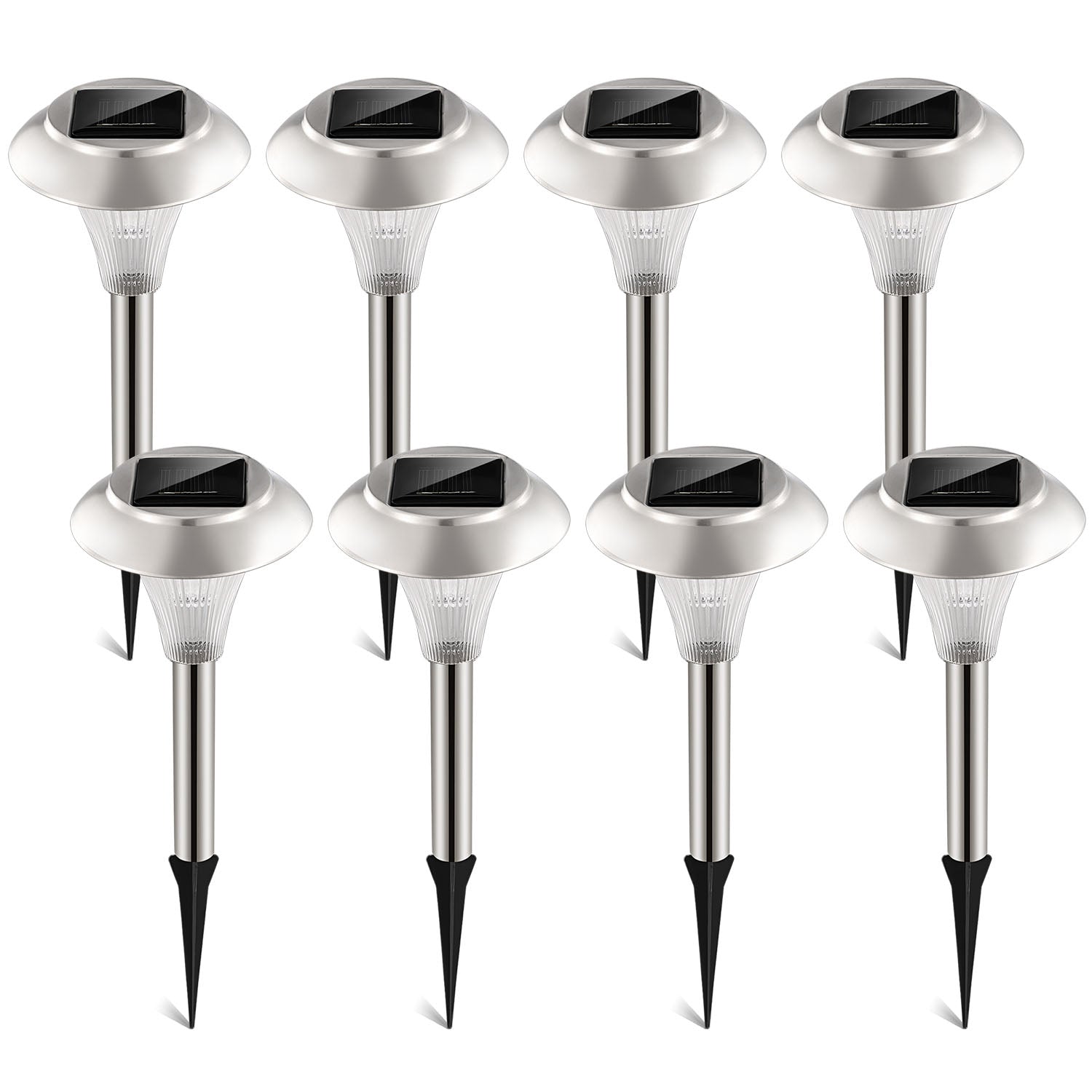 8Pcs Solar Garden Lights Outdoor IP44 Waterproof Solar Pathway Lights Color