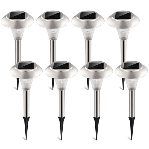 8Pcs Solar Garden Lights Outdoor IP44 Waterproof Solar Pathway Lights Color