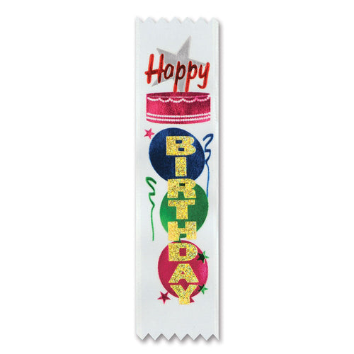 Beistle Happy Birthday Value Pack Ribbons (10/Pkg) - Party Supply