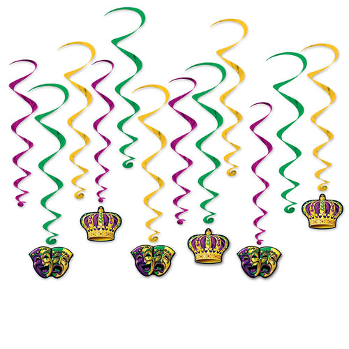 Beistle Mardi Gras Whirls | Party Supply | Decoration