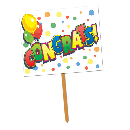 Beistle Congrats! Yard Sign - General Occasion | Party Supply | Decoration