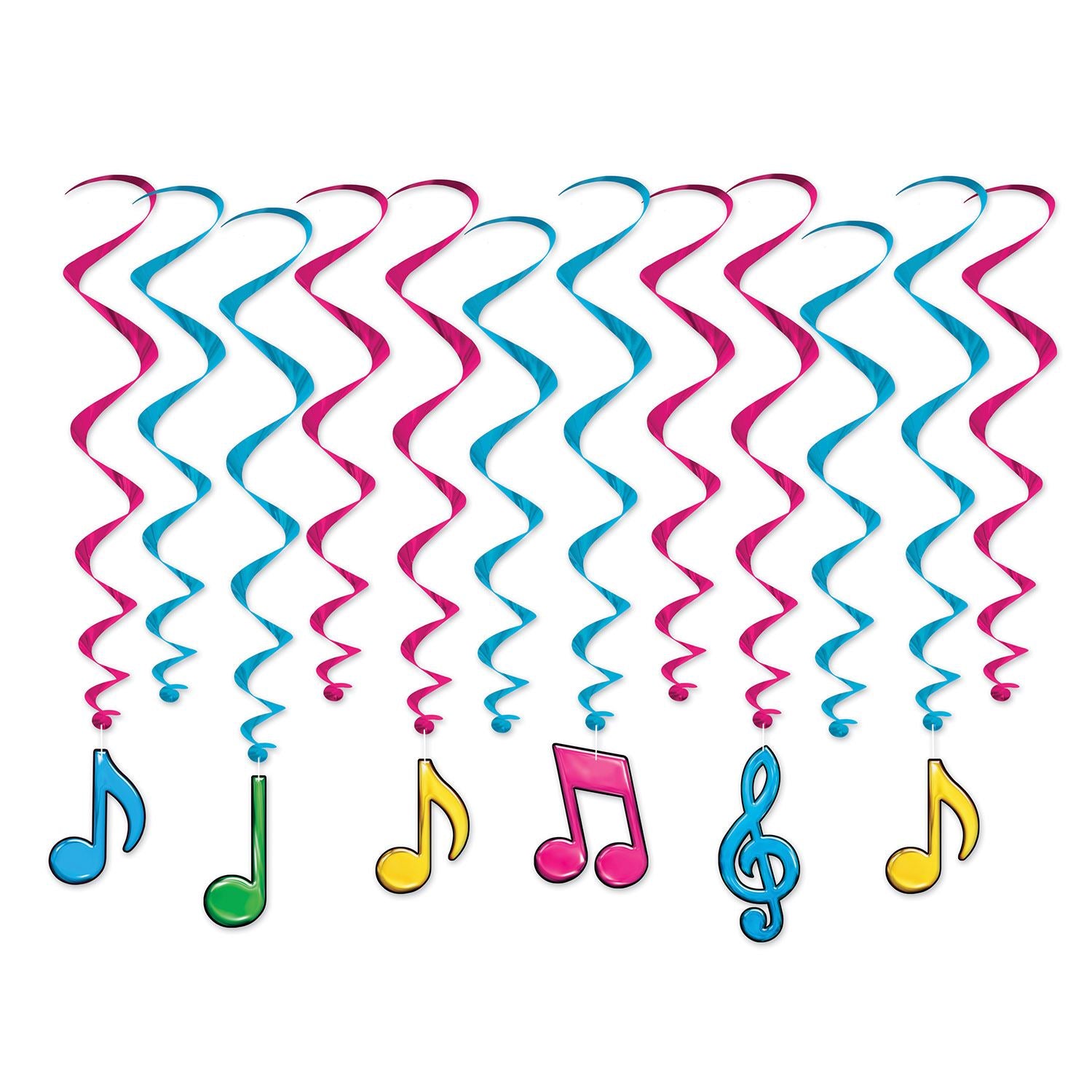 Beistle Neon Musical Notes Whirls - 50's/Rock & Roll | Party Supply