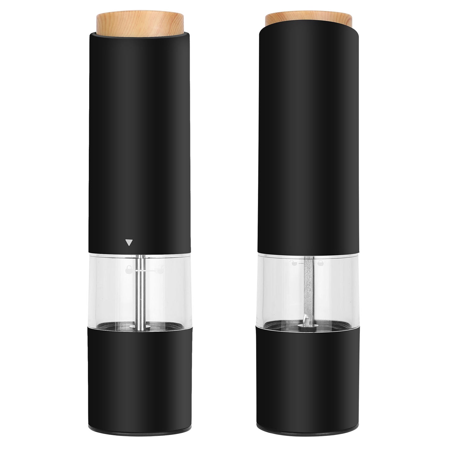 2Pcs Electric Salt and Pepper Grinder Battery Powered Salt Mill Sets With