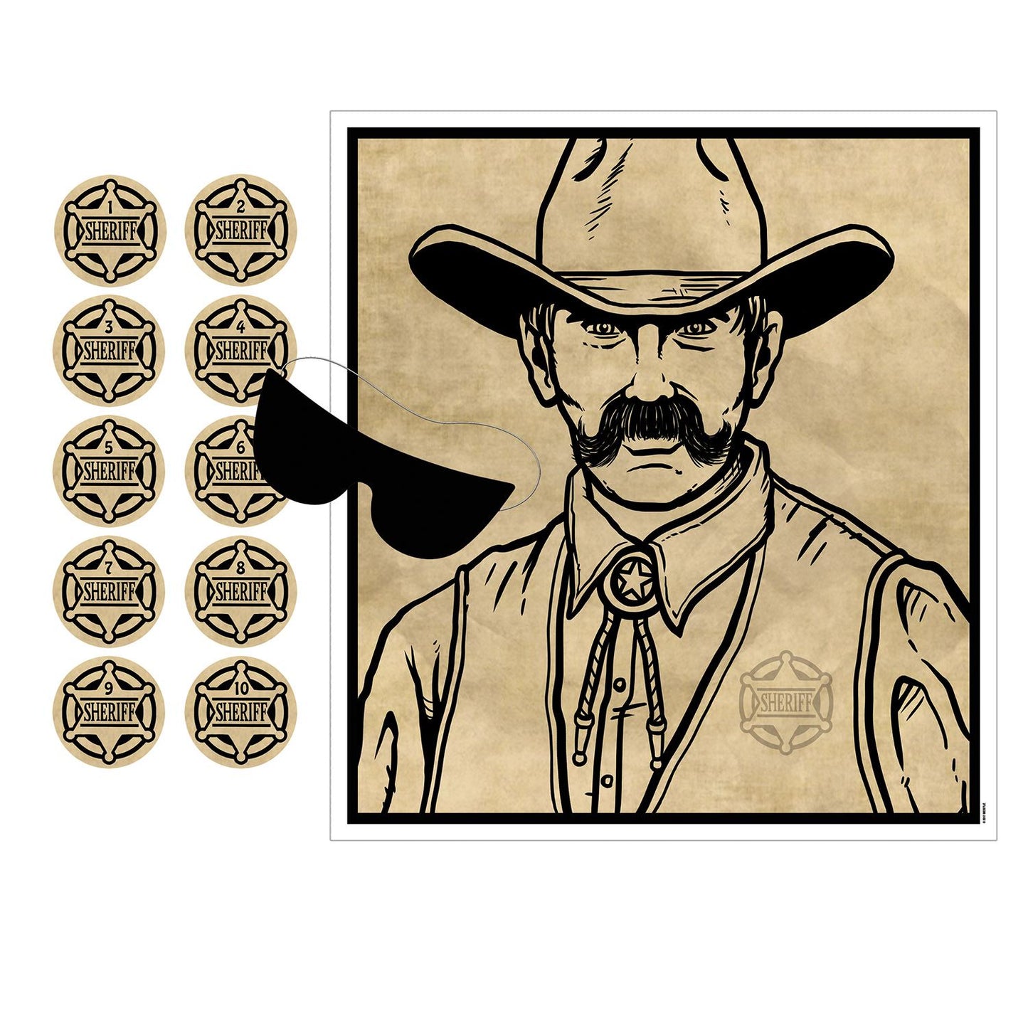 Beistle Pin The Badge On The Sheriff Game - Western | Party Supply