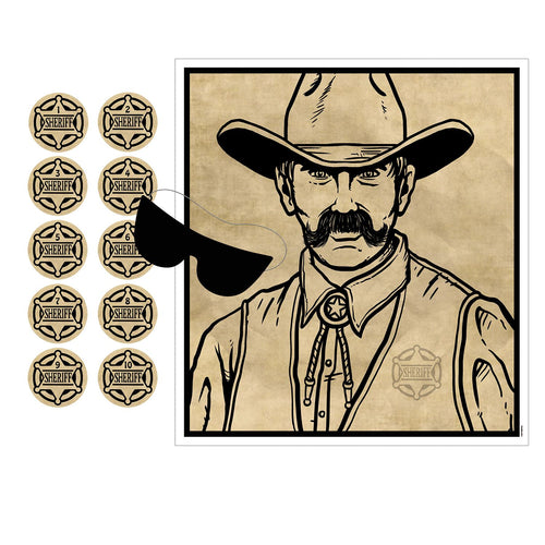 Beistle Pin The Badge On The Sheriff Game - Western | Party Supply