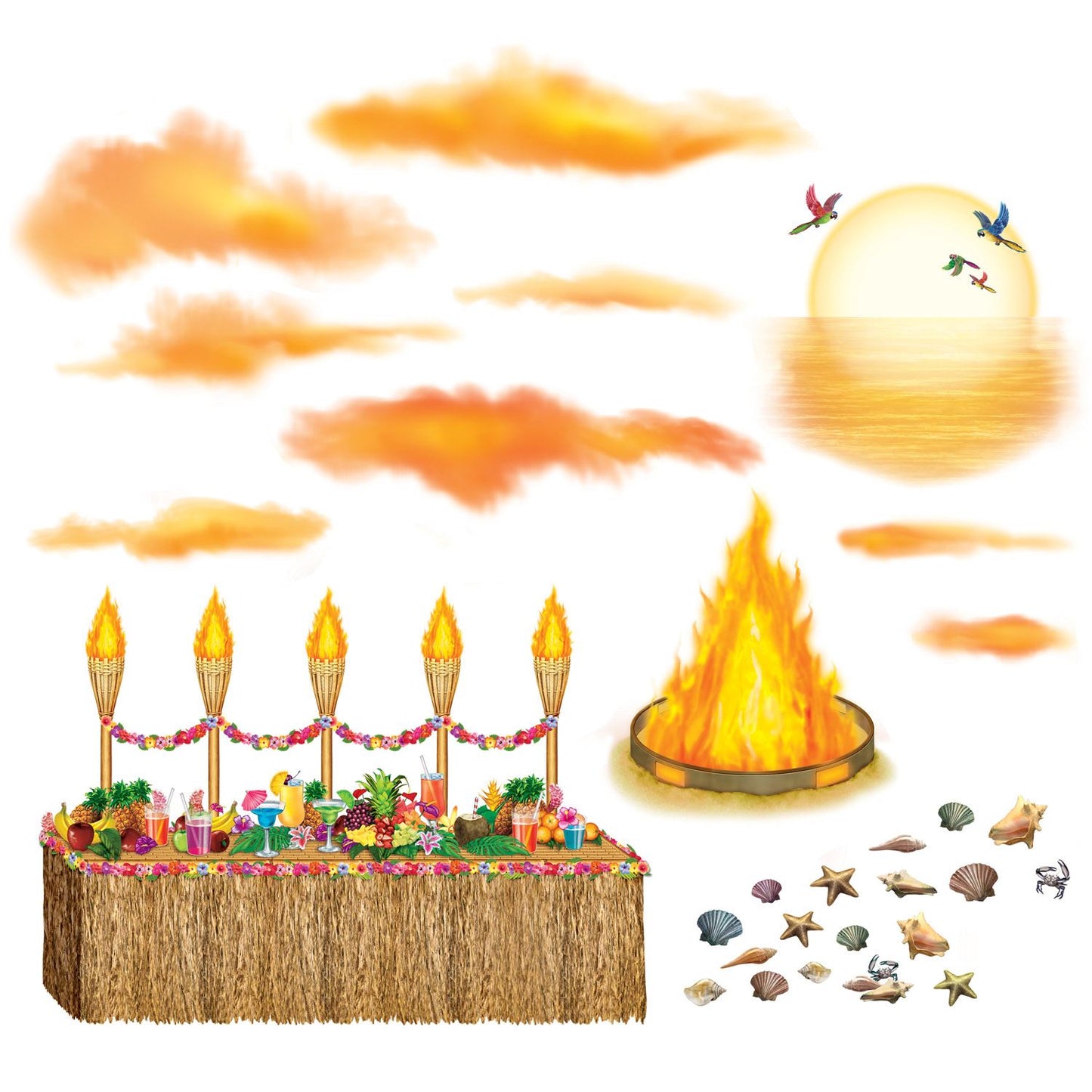 Beistle Luau Sunset Props | Party Supply | Decoration