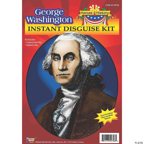 Heroes in History : George Washington Costume Wig & Collar