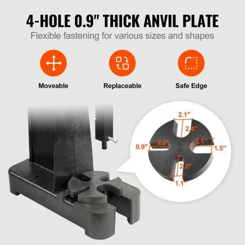 Arbor Press 3 Ton Manual Arbor Press 12.2" Maximum Height Cast Iron Heavy-dut