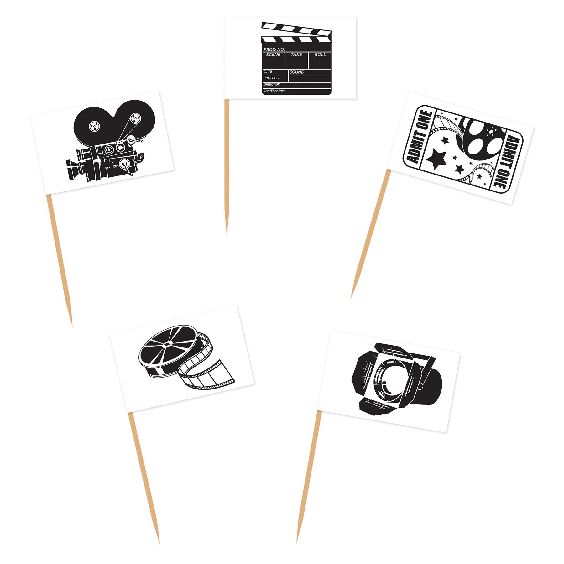 Beistle Movie Set Picks - Awards Night | Party Supply | Decoration