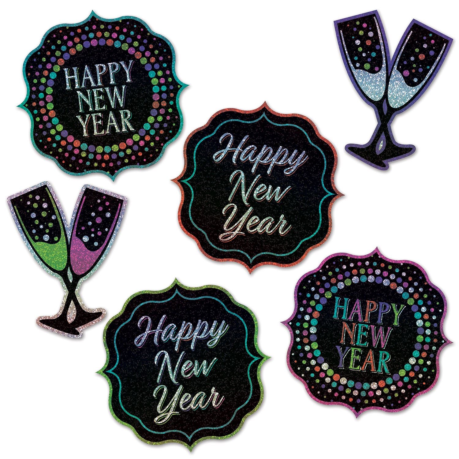 Beistle Happy New Year Cutouts - New Years | Party Supply | Decoration