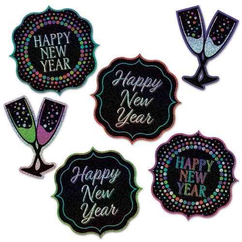 Beistle Happy New Year Cutouts - New Years | Party Supply | Decoration