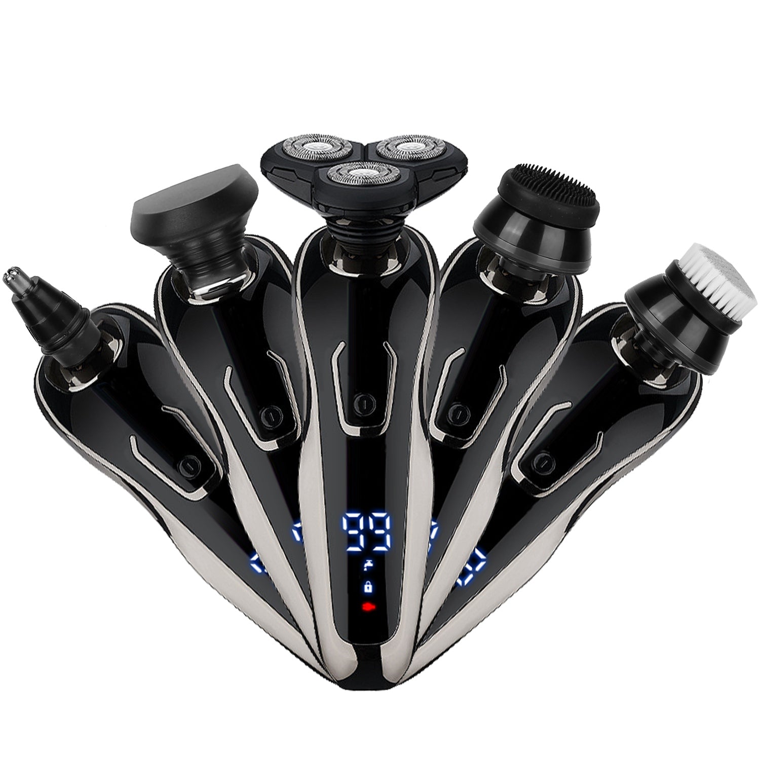 5 In 1 Electric Razor Shaver Rechargeable Cordless Head Beard Trimmer Shaver