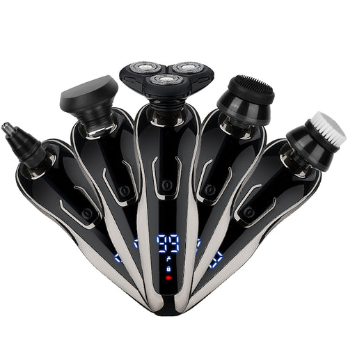 5 In 1 Electric Razor Shaver Rechargeable Cordless Head Beard Trimmer Shaver