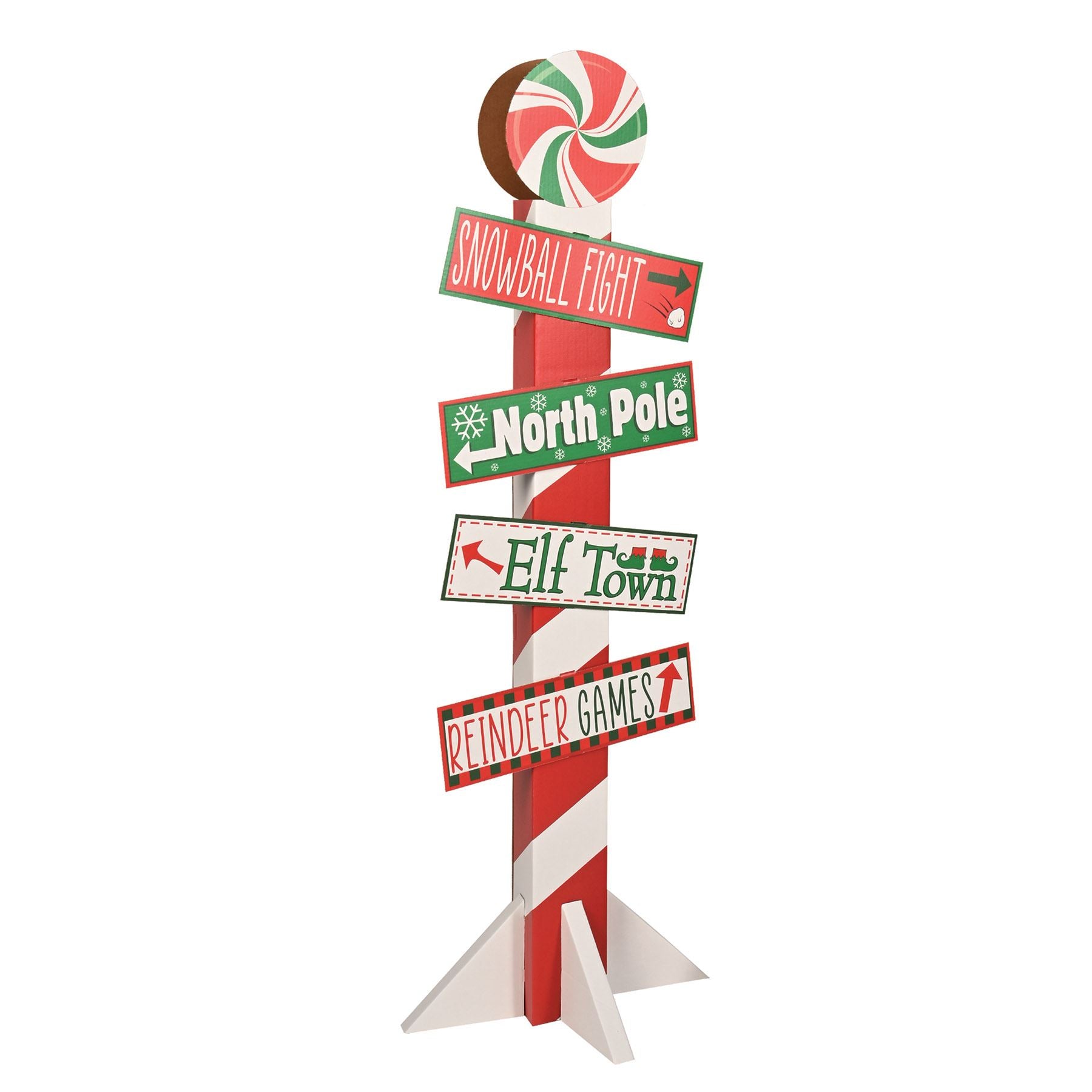 Beistle 3-D North Pole Directional Post Prop - Decoration for Christmas / Winter