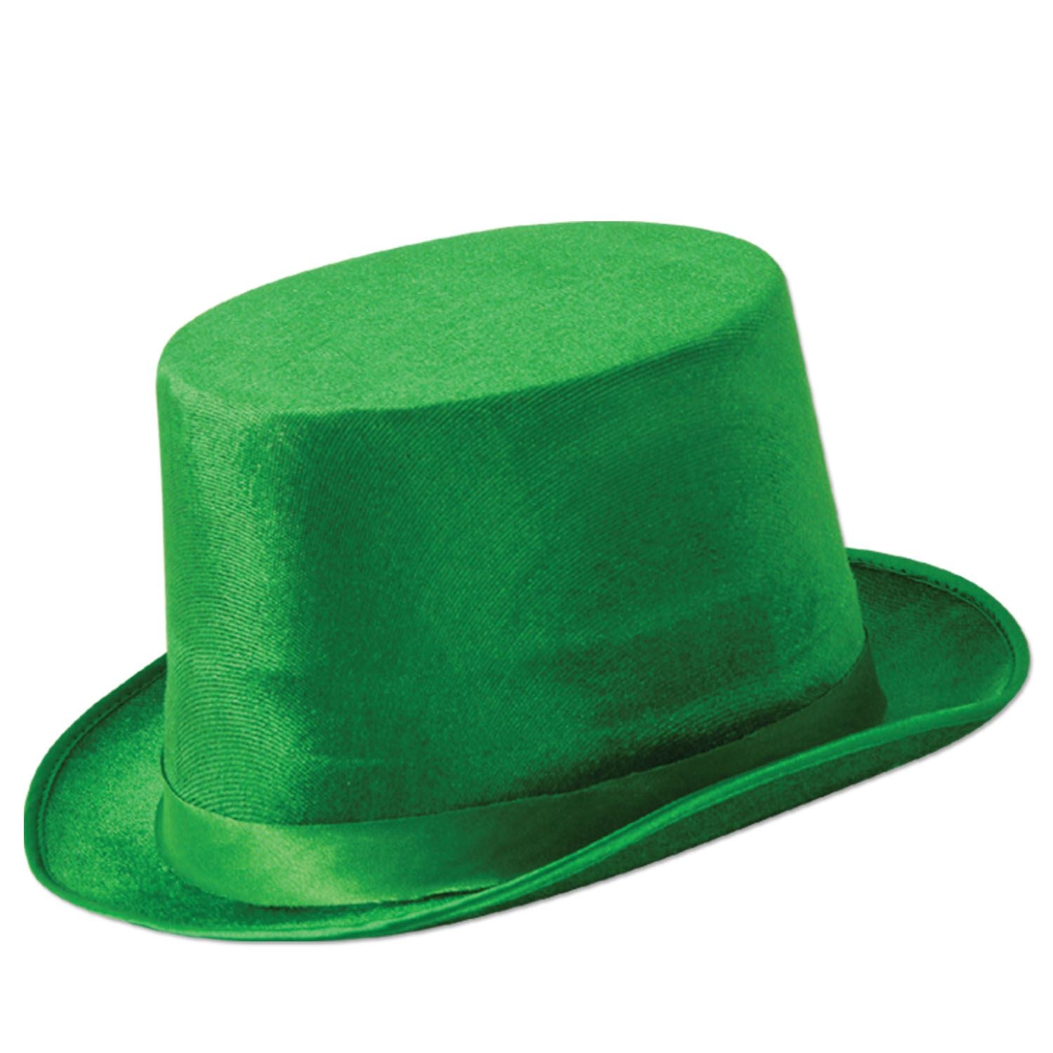 Beistle Green Dura-Form Vel-Felt Top Hat - St. Patricks | Party Supply