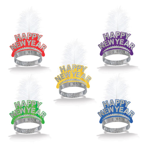 Beistle Assorted New Year Swing Tiaras - New Years | Party Supply | Decoration