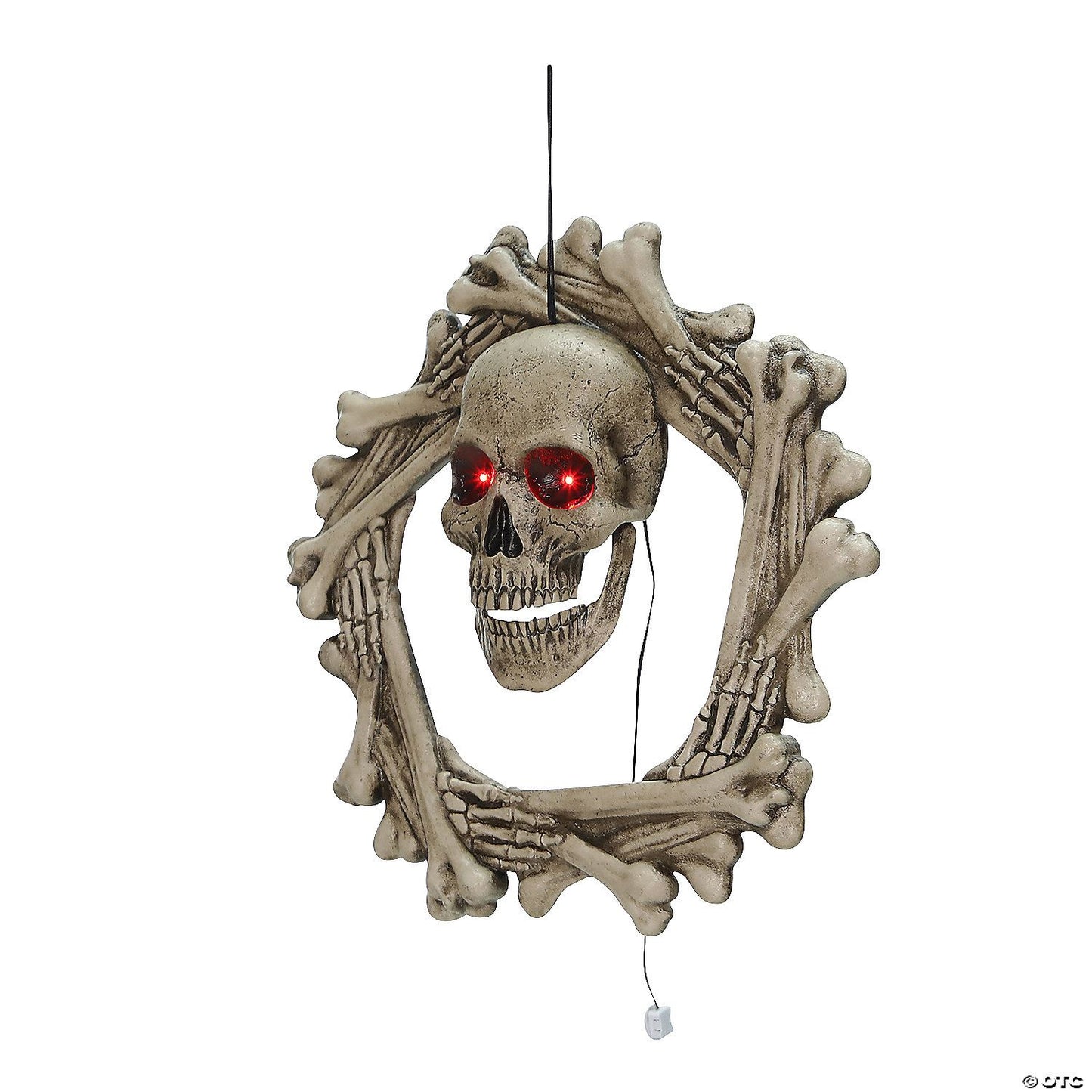 18" Bone Wreath Animated Halloween Décor