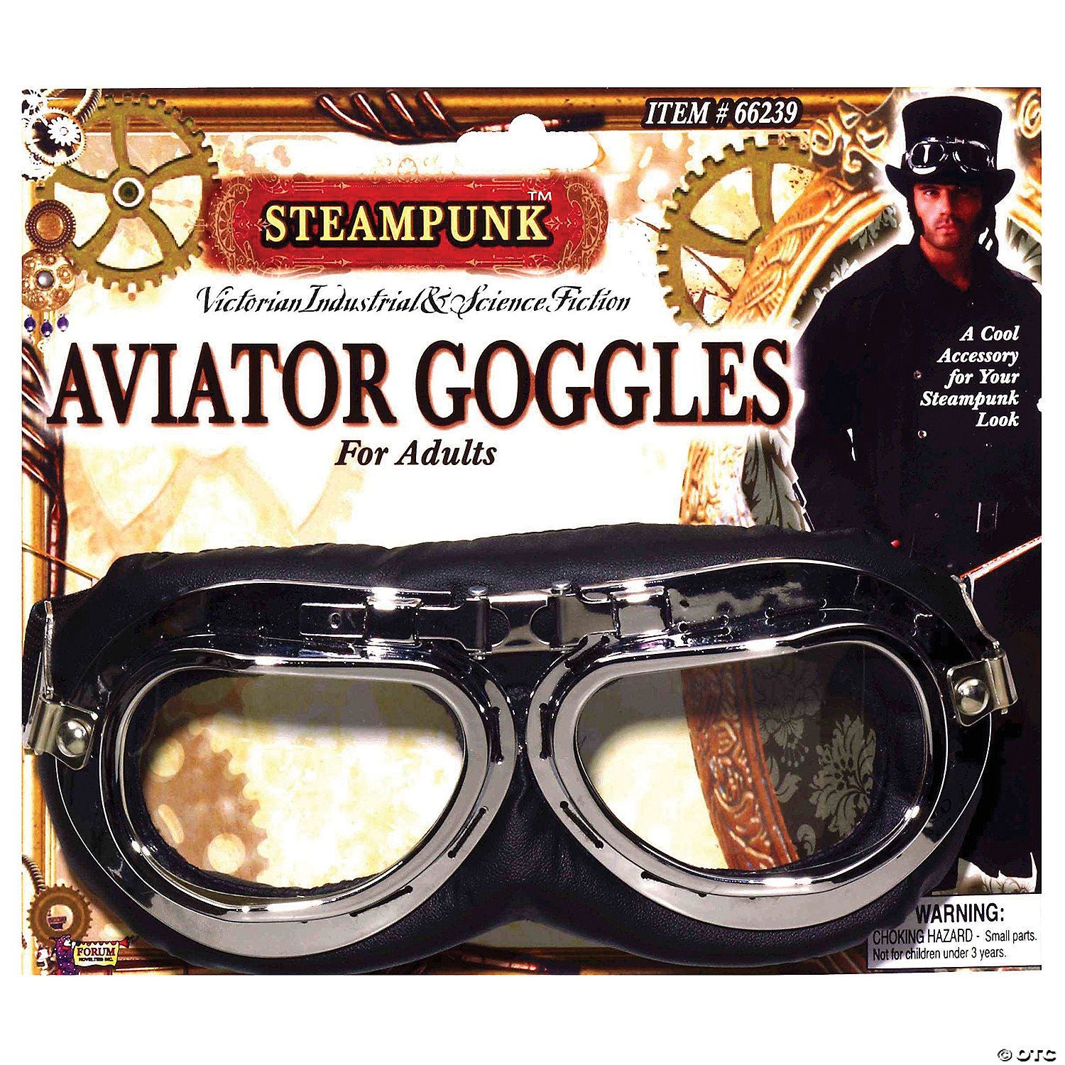 Mens | Adult Steampunk Aviator Goggles
