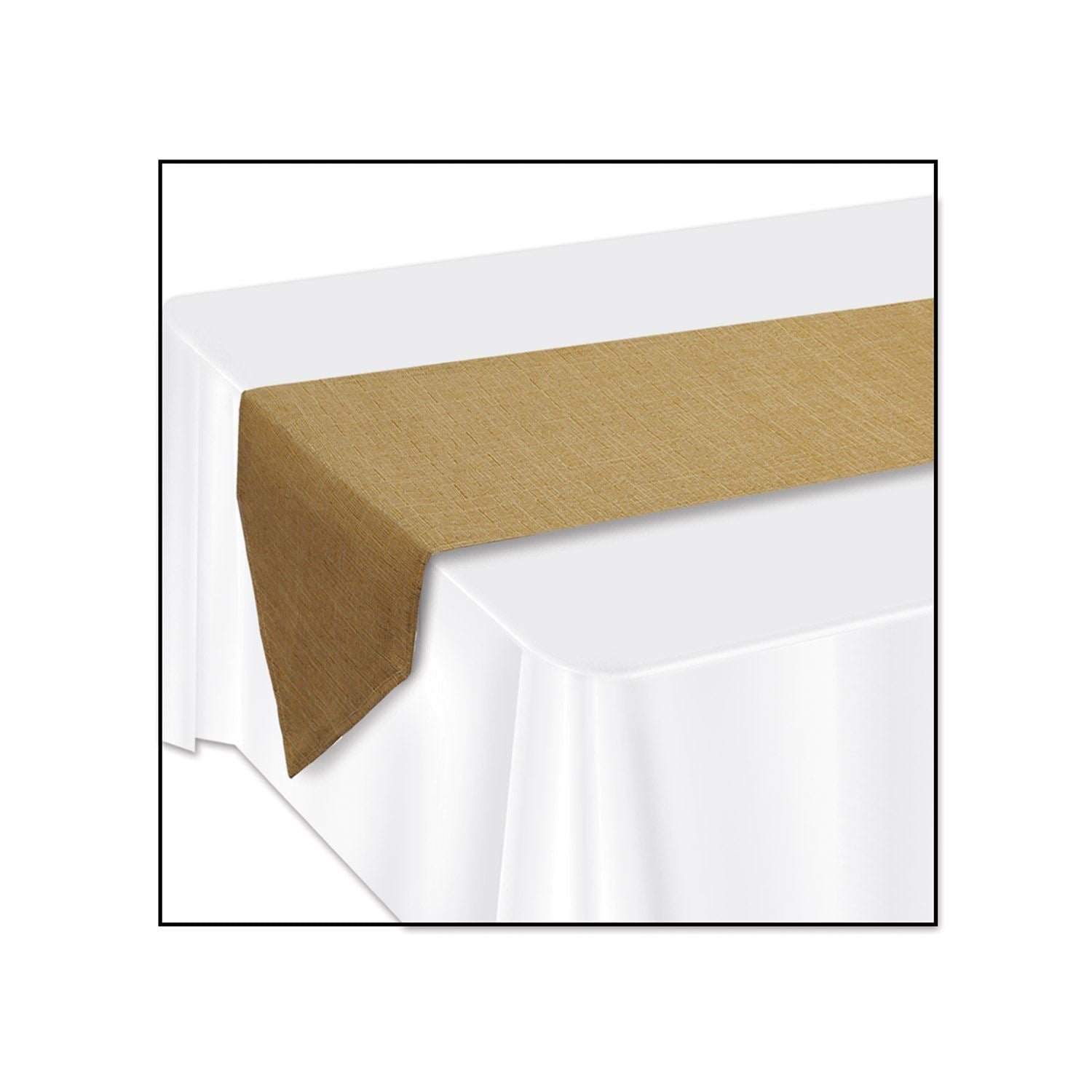 Beistle Faux Burlap Table Runner - General Occasion | Party Supply