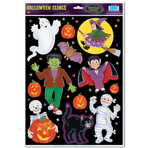 Beistle Halloween Character Window Clings | Party Supply | Decoration