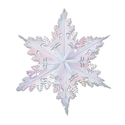 Beistle Opalescent Metallic Winter Snowflake - Christmas/Winter | Party Supply