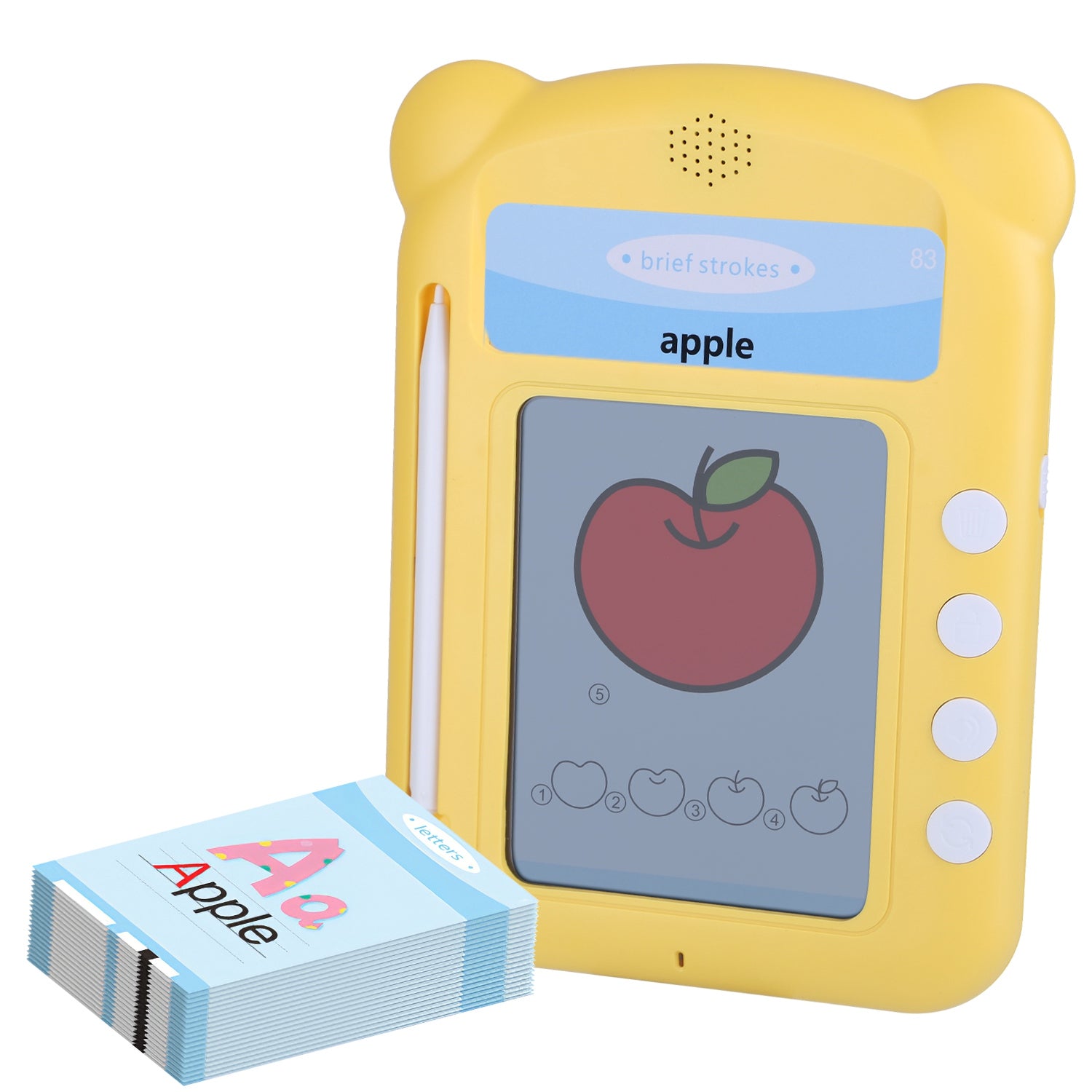 100 Words Talking Flash Cards 5.5In Toddler LCD Writing Tablet with 50