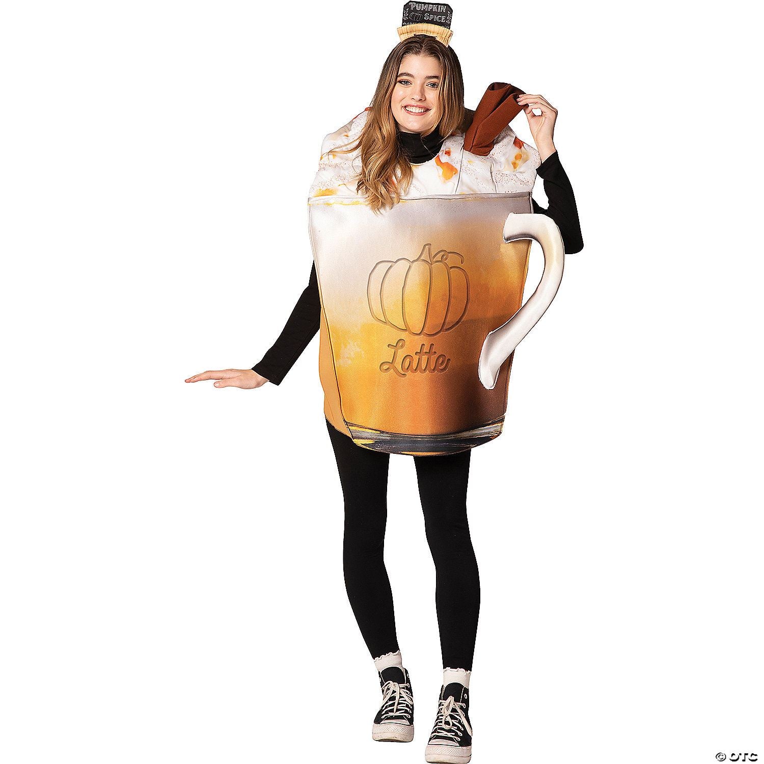 Unisex | Adults Pumpkin Spice Latte Costume | Halloween Decoration