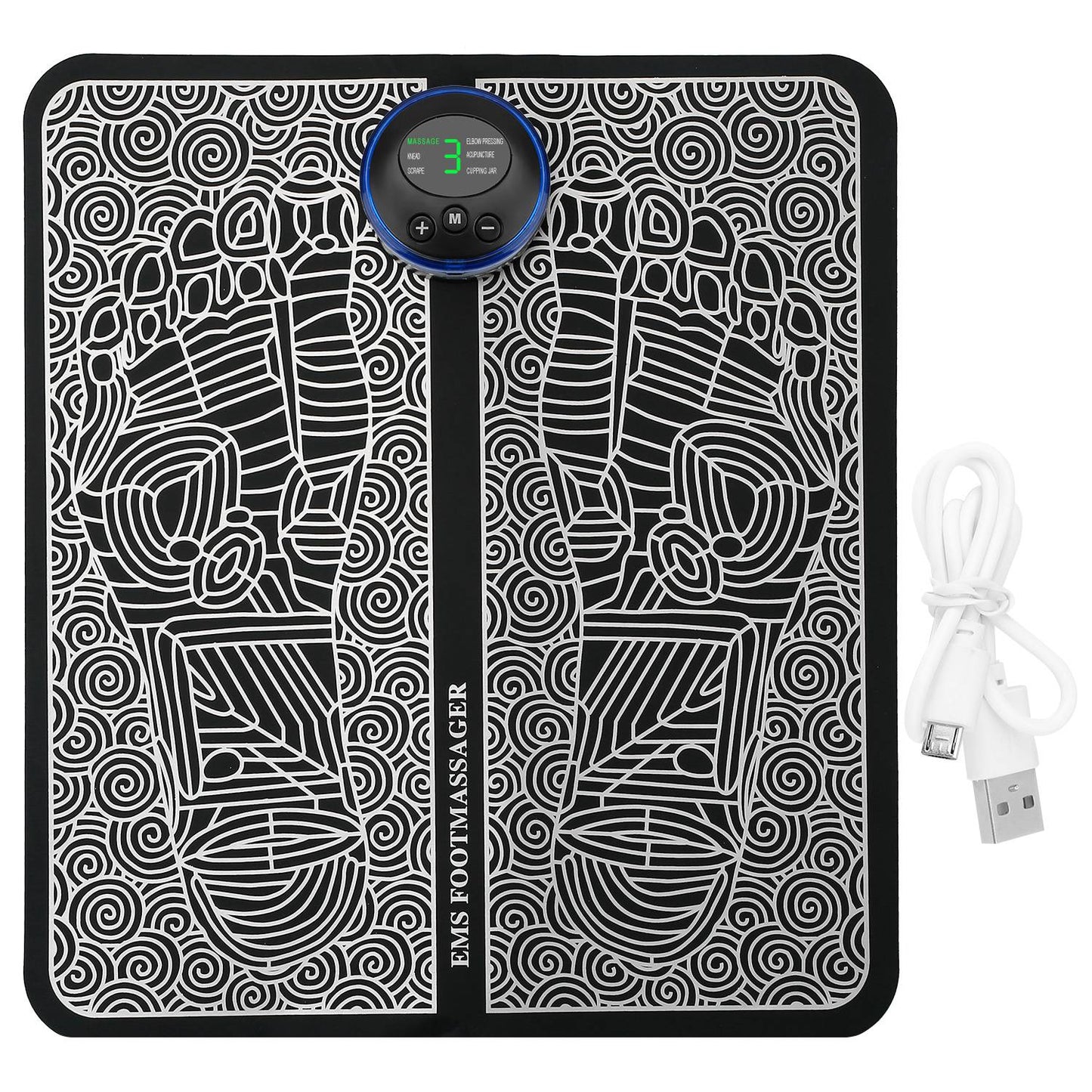 EMS Foot Massage Pad Electric Stimulator Massager Unit Rechargeable Leg