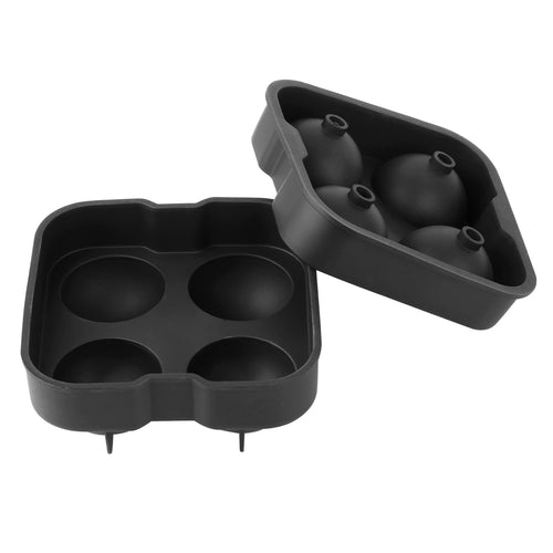 1.77”Sphere Ice Ball Maker Mold Silicone Ice Cube Tray with Lid Easy Fill and