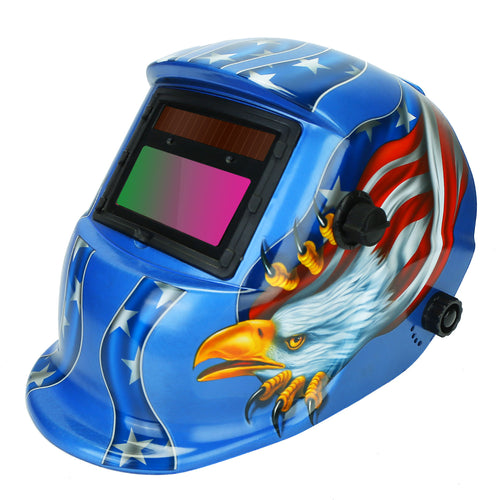 Welding Helmet Solar Powered Auto Darkening Hood with Adjustable Wide Shade