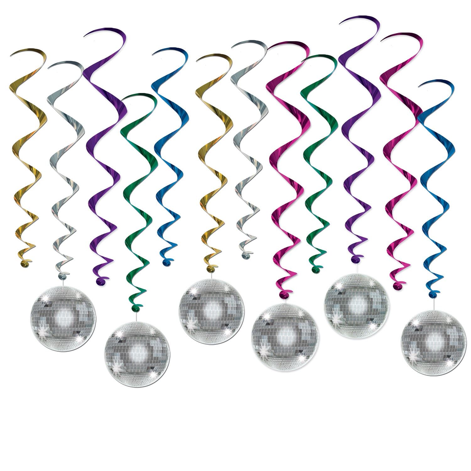 Beistle Disco Ball Whirls - 70's | Party Supply | Decoration