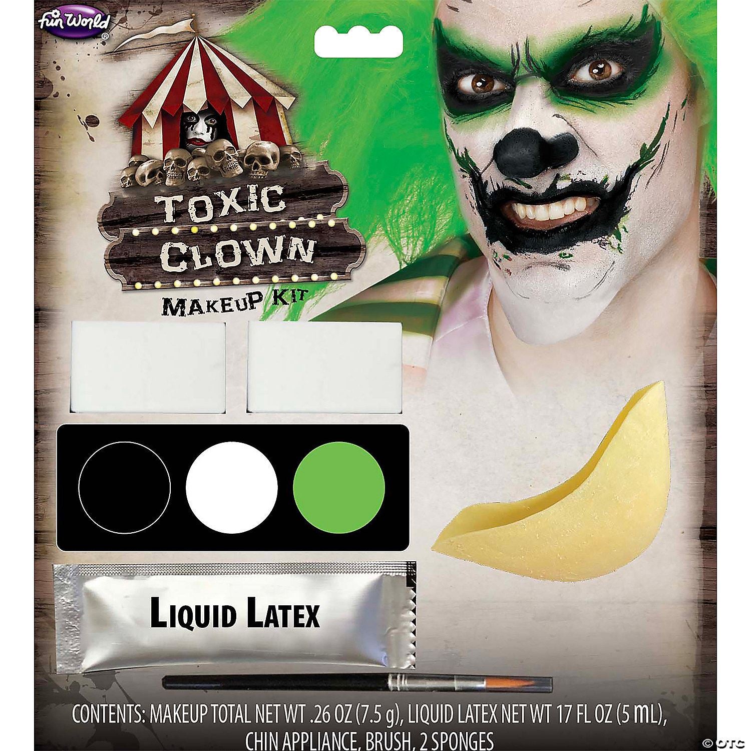 Unisex | Deadly Character Toxic Clown Makeup Kit