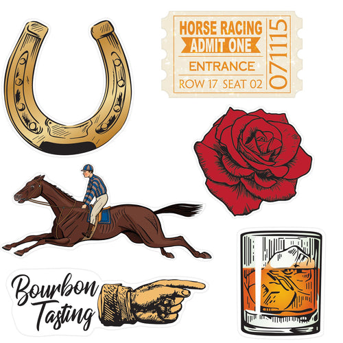 Beistle Vintage Horse Racing Mini Cutouts - Derby Day | Party Supply