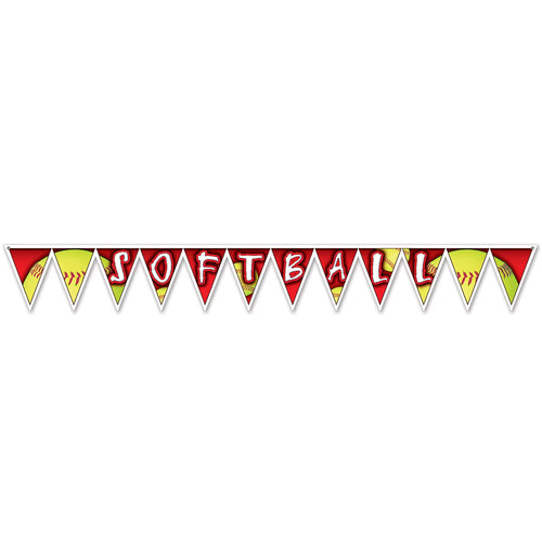 Beistle Softball Pennant Banner - Sports | Party Supply | Decoration