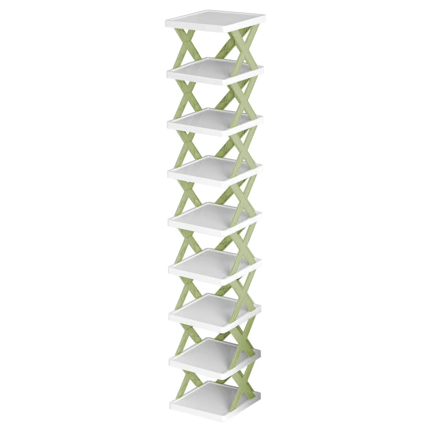 9Tier Narrow Entryway Shoe Rack Plastic Vertical Shoe Organizer Space Savin 8403