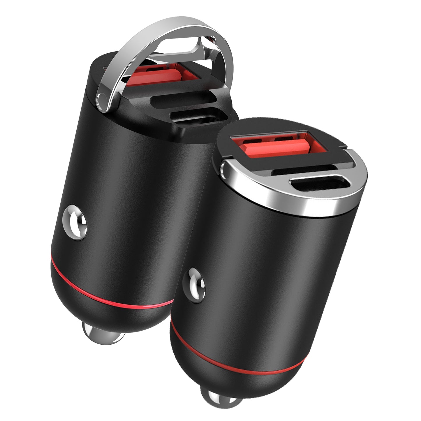 2Pcs 100W USB Type-C Car Charger QC4.0 PD3.0 USB Fast Charging Adapter Dual