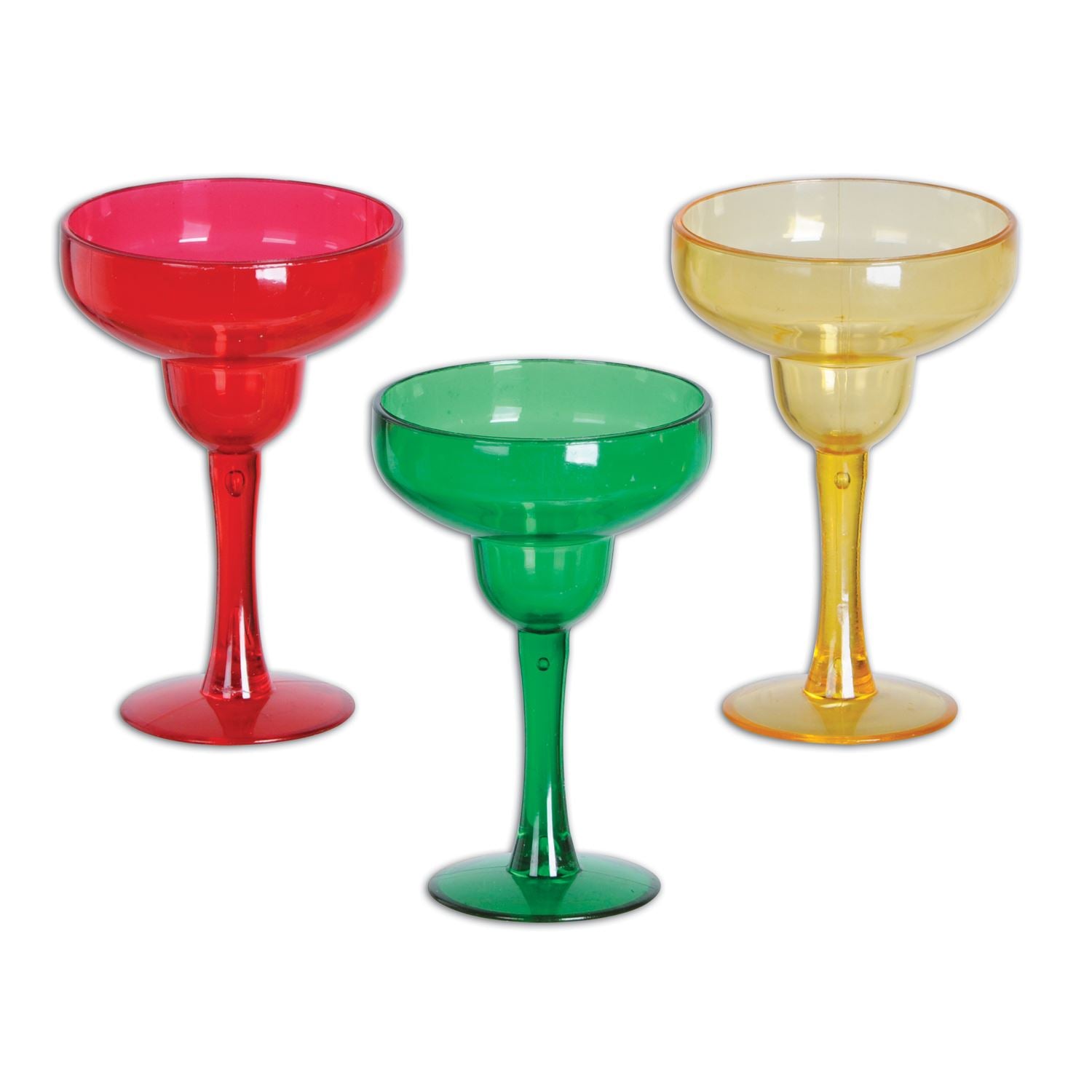 Beistle Red, Gold and Green Margarita Shot Glasses - Fiesta/Cinco de Mayo