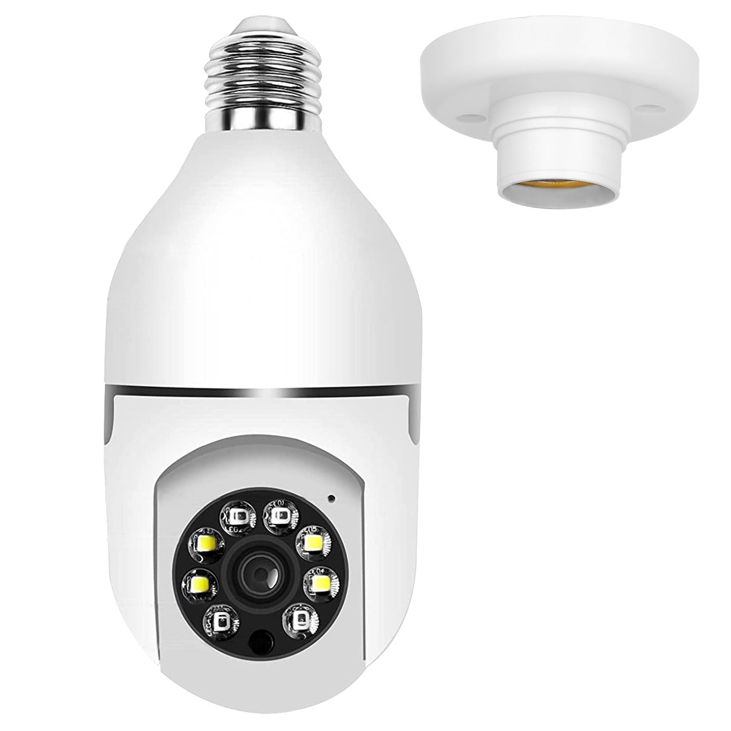 E27 WiFi Bulb Camera 1080P FHD WiFi IP Pan Tilt Security Surveillance Camer 6617