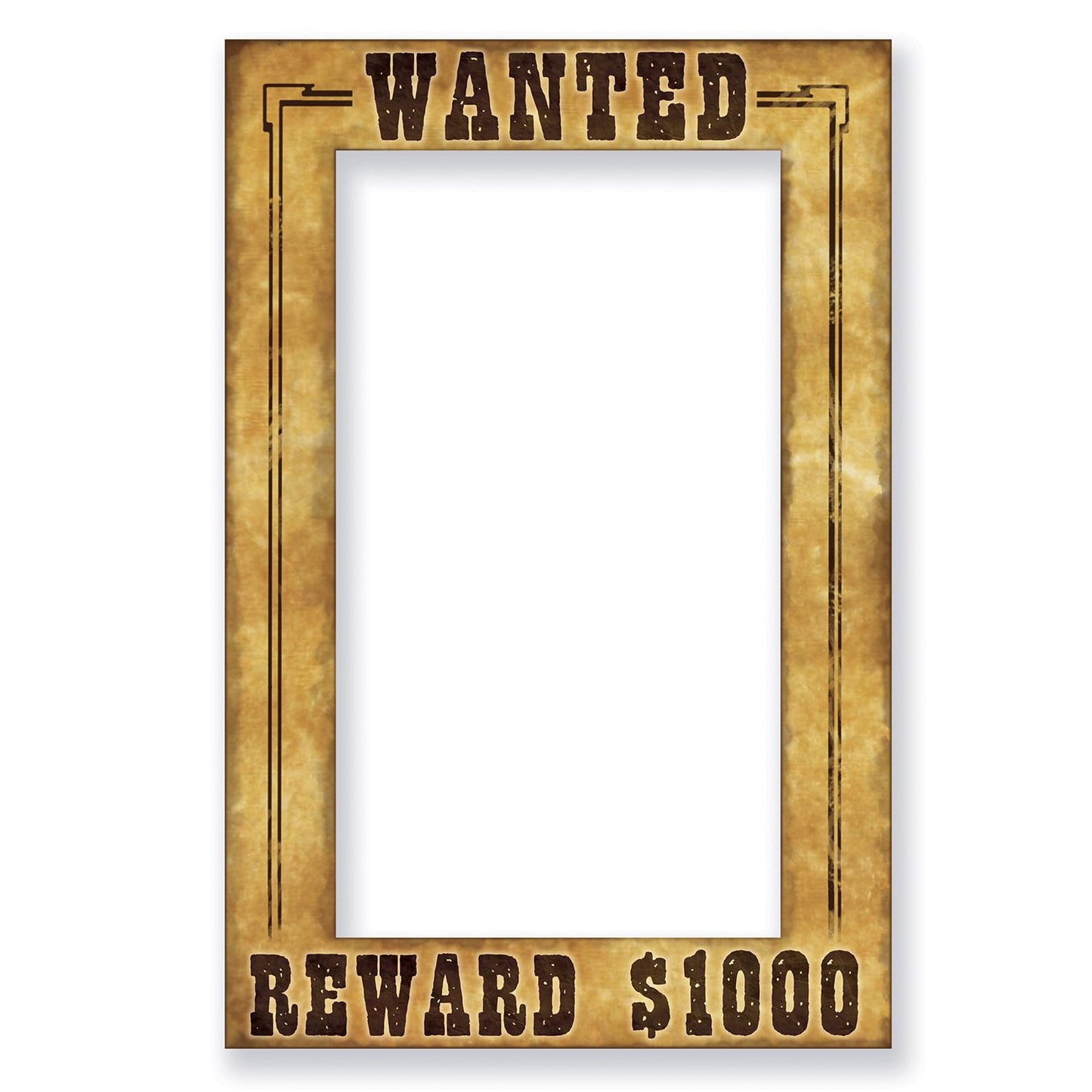 Beistle Western Wanted Photo Fun Frame | Party Supply | Decoration