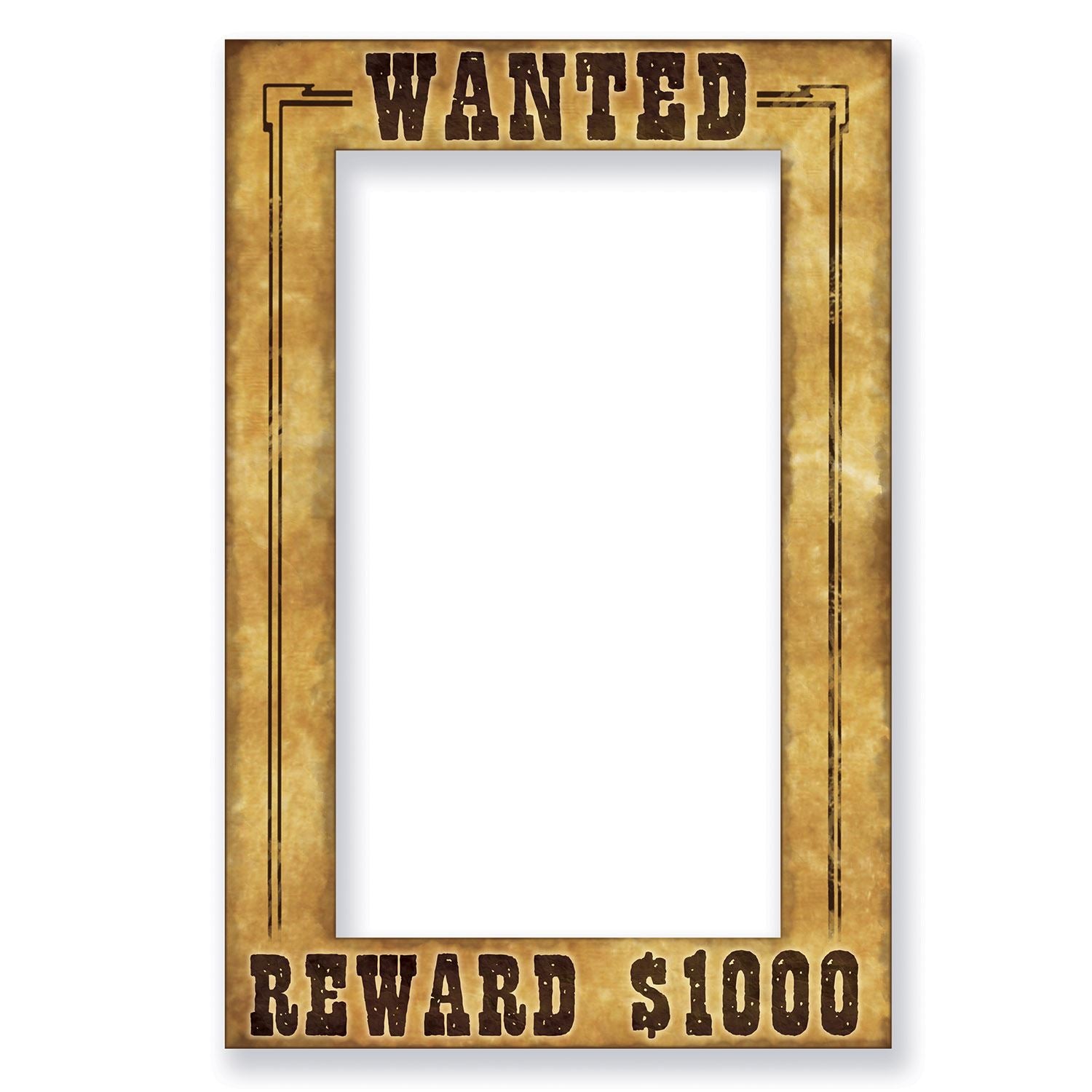 Beistle Western Wanted Photo Fun Frame | Party Supply | Decoration