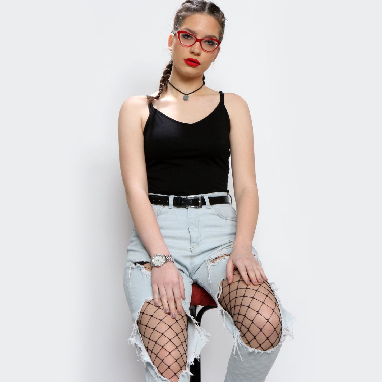 Women Fishnet Tights Sexy High Waist Fishnet Pantyhose Stretchy Mesh Hollow Out