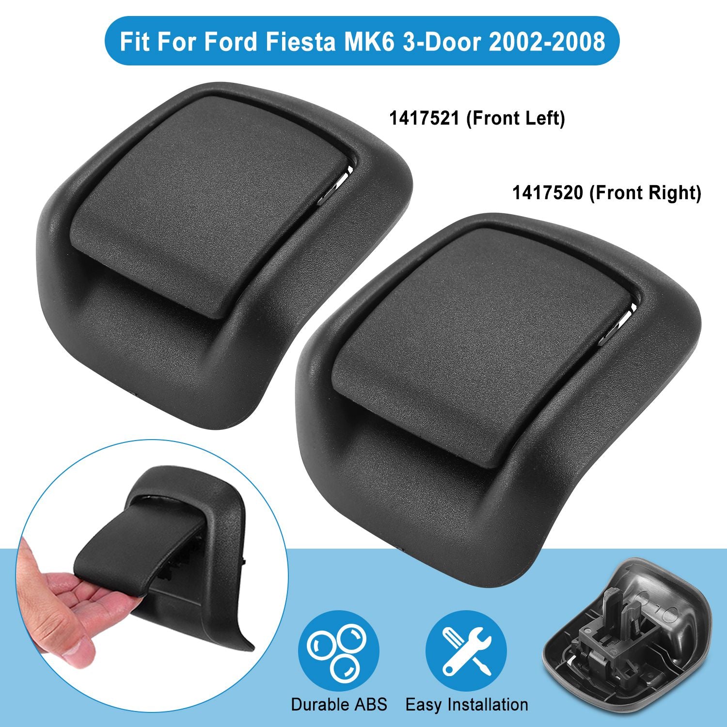 1 Pair Car Seat Release Handles for Ford Fiesta MK6 2002-2008 Auto Seat