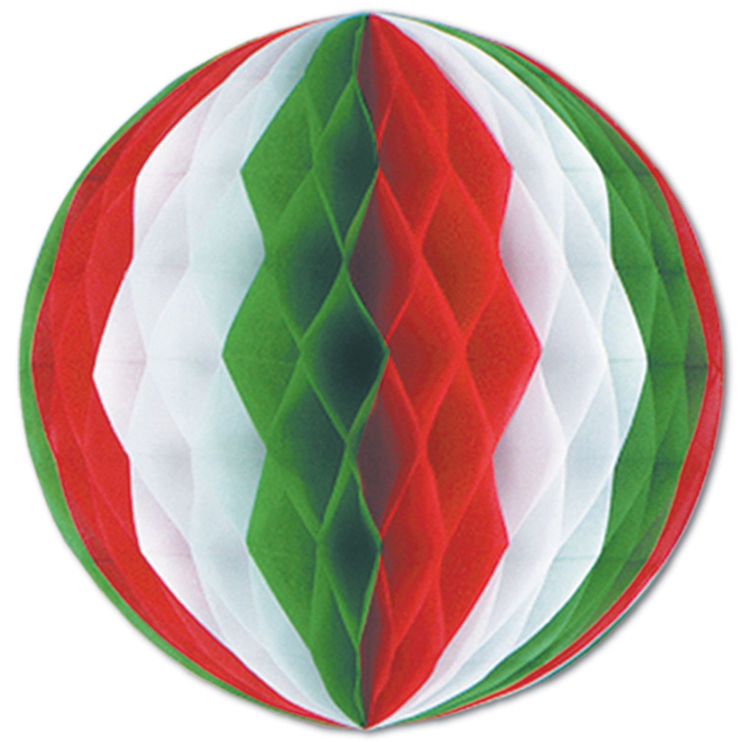 Beistle Red, White, and Green Art-Tissue Ball - Fiesta/Cinco de Mayo | Party