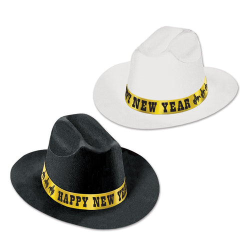 Beistle Western Nights New Year Cowboy Hats (Assorted Colors) - New Years